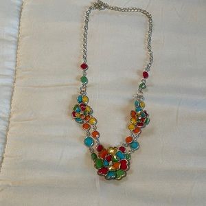 Costume jewelry flower necklace.